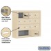 Salsbury Cell Phone Storage Locker - 4 Door High Unit (5 Inch Deep Compartments) - 12 A Doors and 2 B Doors - Sandstone - Surface Mounted - Master Keyed Locks